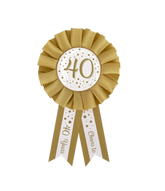 Rozet 40 Jaar Goud Wit 14cm